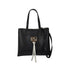 Borsa a spalla nera con logo in metallo Romeo Gigli Amal, Borse e accessori Donna, SKU b511000340, Immagine 0